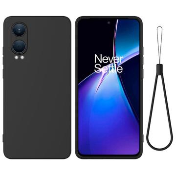 OnePlus Nord CE4 Lite/Oppo K12x Nestemäinen Silikoni Suojakuori - Musta