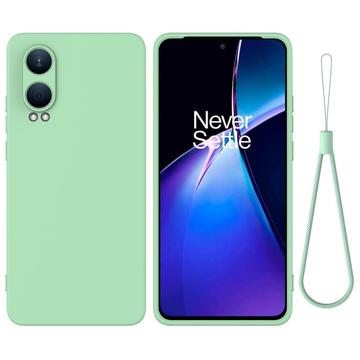 OnePlus Nord CE4 Lite/Oppo K12x Nestemäinen Silikoni Suojakuori - Vihreä