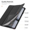 OnePlus Pad 2/Pad Pro Dux Ducis Domo Tri-Fold Smart Lompakkokotelo - Musta