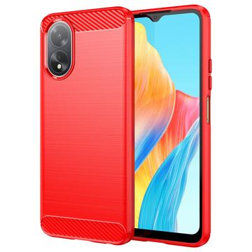 Oppo A18/A38 Harjattu TPU Suojakuori - Hiilikuitu