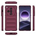 Oppo Find X7 Rugged Sarja TPU Suojakuori - Viininpunainen