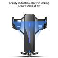 P9 Electric Lukitus Car Air Outlet Phone Holder 15W langaton laturi Universal matkapuhelin kiinnike - musta