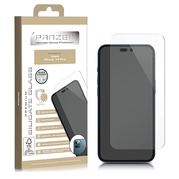 Panzer Silicate iPhone 14 Pro Panssarilasi - 9H - Kirkas