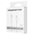 Powerstar USB-C / Lightning Kaapeli - 1m - Valkoinen