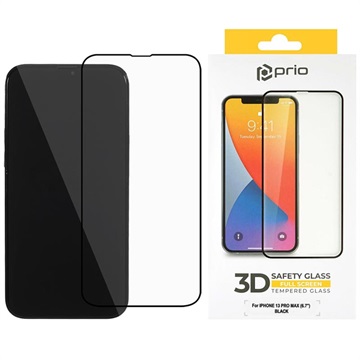 Prio 3D iPhone 13 Pro Max/14 Plus Panssarilasi - 9H - Musta