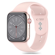 Apple Watch Series 10/9/8/7/6/SE Tech-Protect Silikoniranneke - 40mm/41mm/42mm - Vaaleanpunainen väriltään vaaleanpunainen