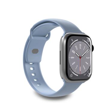 Apple Watch Series Ultra 2/Ultra/10/9/8/SE (2022)/7/SE/6/5/4/3/2/1 Puro Icon Silikoniranneke - 49mm/46mm/45mm/44mm/42mm - Vaaleansininen