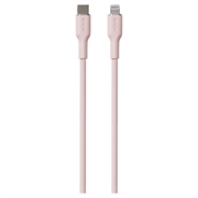 Puro Icon Soft USB-C / Lightning -kaapeli - 1.5m - vaaleanpunainen