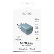 Puro MiniPro GaN USB-C seinälaturi - 20W - Vihreä