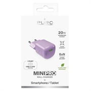 Puro MiniPro GaN USB-C seinälaturi - 20W - Pinkki