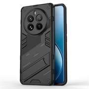 Realme 12 Pro/12 Pro+ Armor Sarja Hybridikotelo Jalustalla - Musta