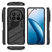 Realme 12 Pro/12 Pro+ Armor Sarja Hybridikotelo Jalustalla - Musta