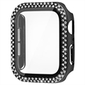 Koristeellinen Tekojalokivi Apple Watch Series 9/8/7 Kotelo Panssarilasi - 9H sella - 41mm - Musta