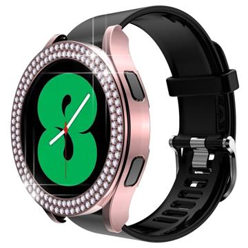 Koristeellinen Tekojalokivi Samsung Galaxy Watch5 Suojakotelo - 40mm - Pinkki