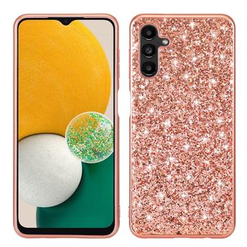 Samsung Galaxy A15 Glitter Series Hybridikotelo - Ruusukulta