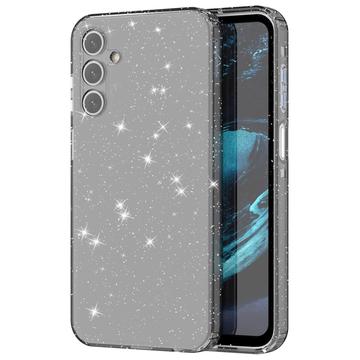 Samsung Galaxy A15 Stylish Glitter Sarja TPU Suojakuori - Läpinäkyvä Musta