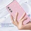 Samsung Galaxy A15 Stylish Glitter Sarja TPU Suojakuori - Läpinäkyvä Pinkki