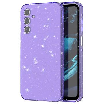 Samsung Galaxy A15 Stylish Glitter Sarja TPU Suojakuori - Läpinäkyvä Violetti