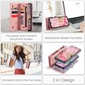 Samsung Galaxy A25 Caseme 008 2-in-1 Multifunctional Lompakkokotelo - Pinkki