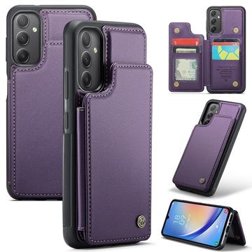 Samsung Galaxy A34 5G Caseme C22 Kotelo RFID-korttilompakko - Violetti