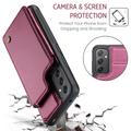 Samsung Galaxy A34 5G Caseme C22 Case RFID-korttilompakko - Punainen