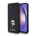 Samsung Galaxy A55 Karl Lagerfeld Fixed Glitter Metal Ikonik Kotelo - Musta