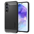 Samsung Galaxy A55 Spigen Rugged Armor TPU-Kotelo - Musta