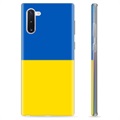 Samsung Galaxy Note10 TPU Kotelo Ukrainan Lippu - Keltainen ja vaaleansininen