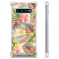 Samsung Galaxy S10 Hybrid Suojakuori - Vaaleanpunaiset Kukat