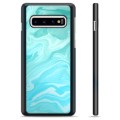 Samsung Galaxy S10 Suojakuori - Sininen Marmori