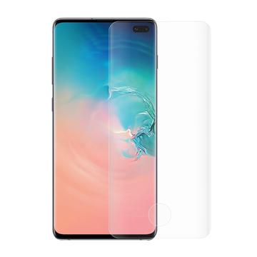 Samsung Galaxy S10+ Koko Näytön Peittävä Panssarilasi - Läpinäkyvä