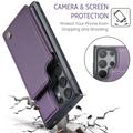 Samsung Galaxy S22 Ultra 5G Caseme C22 Kotelo RFID-korttilompakko - Violetti