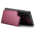 Samsung Galaxy S22 Ultra 5G Caseme C22 Case RFID-korttilompakko - Punainen