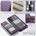 Samsung Galaxy S22+ 5G Caseme C22 Kotelo RFID-korttilompakko - Violetti