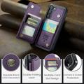 Samsung Galaxy S22+ 5G Caseme C22 Kotelo RFID-korttilompakko - Violetti