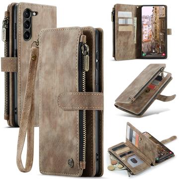 Samsung Galaxy S23 5G Caseme 2-in-1 Multifunctional Lompakkokotelo - Ruskea