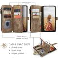 Samsung Galaxy S24 FE Caseme C30 Monitoiminen Lompakkokotelo - Ruskea