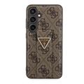 Samsung Galaxy S24 Guess 4G Grip Stand Triangle Logo Case - ruskea