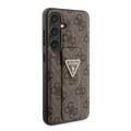 Samsung Galaxy S24 Guess 4G Grip Stand Triangle Logo Case - ruskea