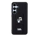 Samsung Galaxy S24 Karl Lagerfeld Saffiano Grip Stand Case - musta