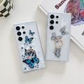 Samsung Galaxy S24 Ultra Butterfly TPU kotelo rengas pidike - musta