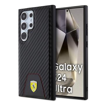 Samsung Galaxy S24 Ultra Ferrari Hiiliommeltu pohja Kotelo - Musta