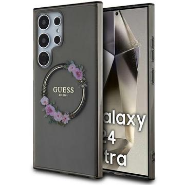 Samsung Galaxy S24 Ultra Guess IML Flowers Wreath Kotelo - MagSafe-yhteensopiva