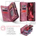 Samsung Galaxy S24+ Caseme 008 2-in-1 Multifunctional Lompakkokotelo - Punainen