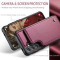 Samsung Galaxy S24+ Caseme C22 Case RFID-korttilompakko - punainen