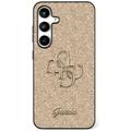 Samsung Galaxy S25 Guess Fixed Glitter 4G Metal Logo Kotelo - Kulta