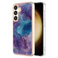 Samsung Galaxy S25 Marble Pattern Galvanoitu TPU-Suojakotelo