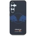 Samsung Galaxy S25 Oracle Red Bull Two Bulls Logo MagSafe Kotelo - laivastonsininen