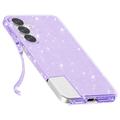 Samsung Galaxy S25 Stylish Glitter Series Hybridikotelo - Violetti