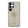 Samsung Galaxy S25 Ultra Guess Fixed Glitter 4G Metal Logo Kotelo - Kulta